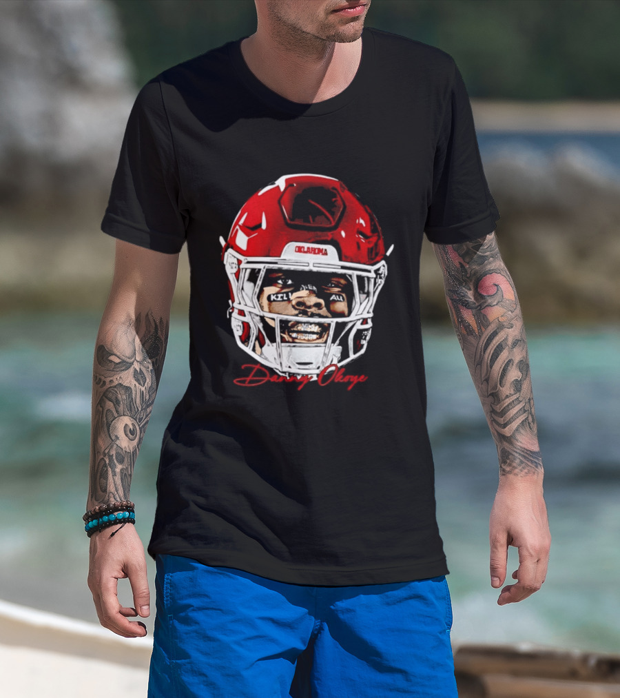 Danny Okoye Oklahoma Sooners Football Helmet Swag T-Shirt