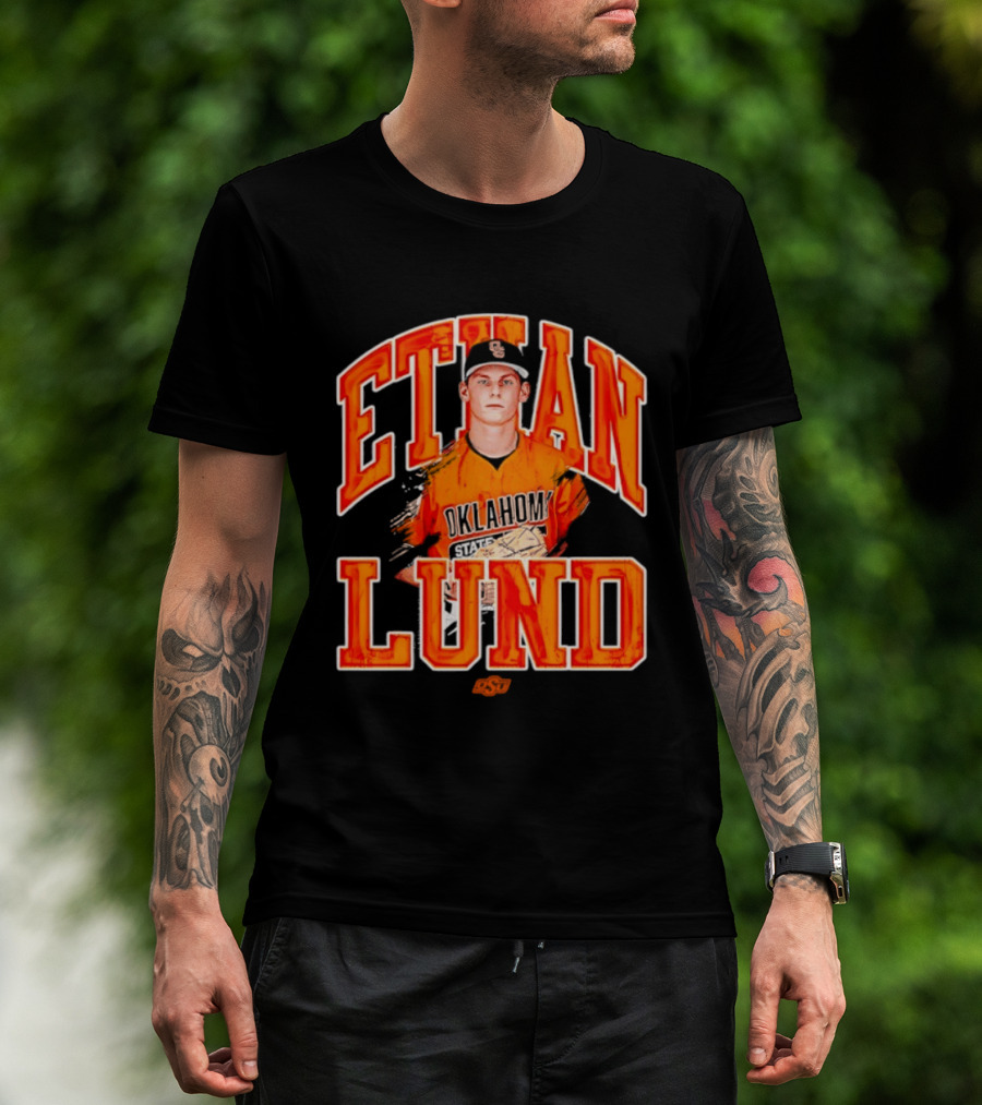 Ethan Lund Oklahoma State Cowboys Baseball T-Shirt