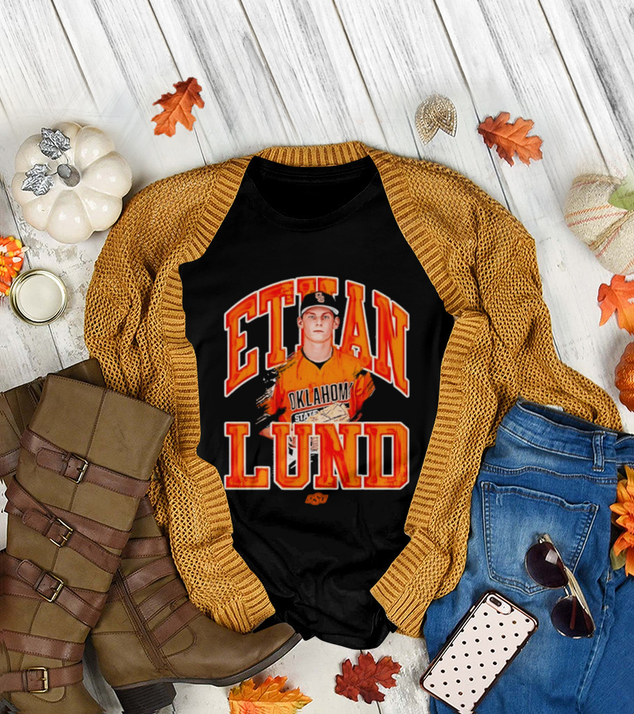 Ethan Lund Oklahoma State Cowboys Baseball T-Shirt