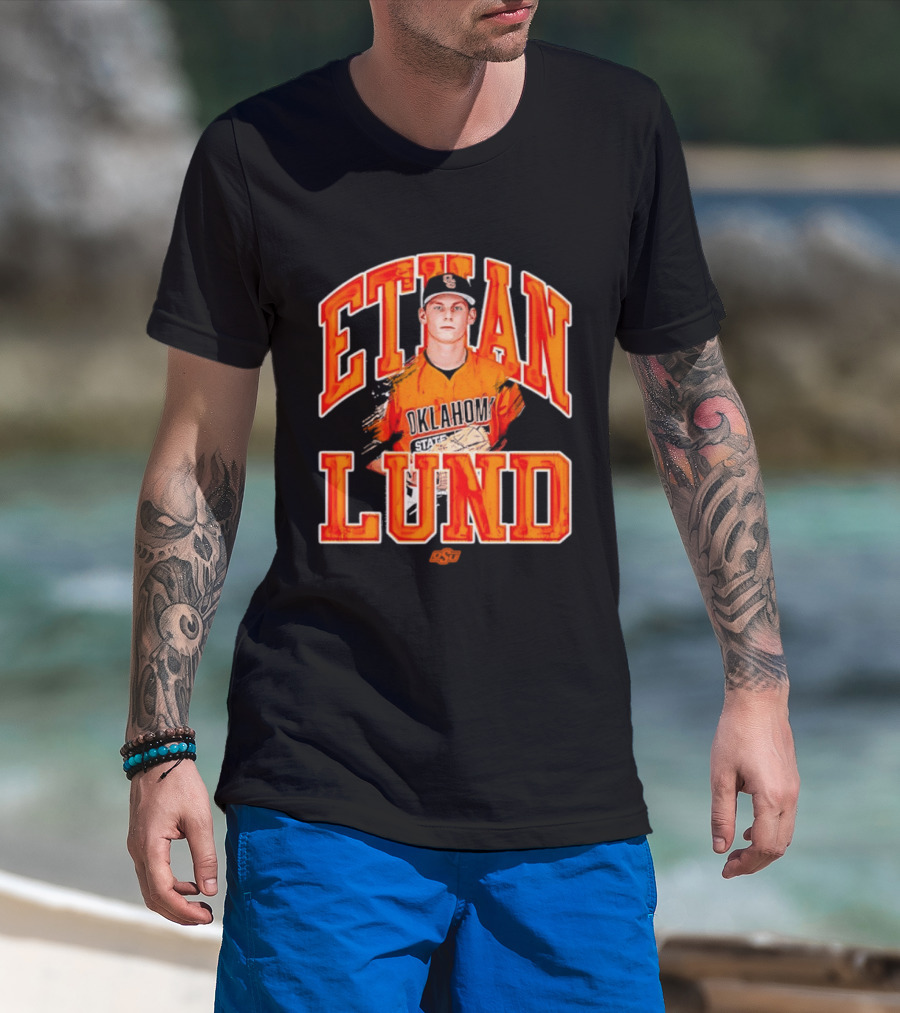 Ethan Lund Oklahoma State Cowboys Baseball T-Shirt