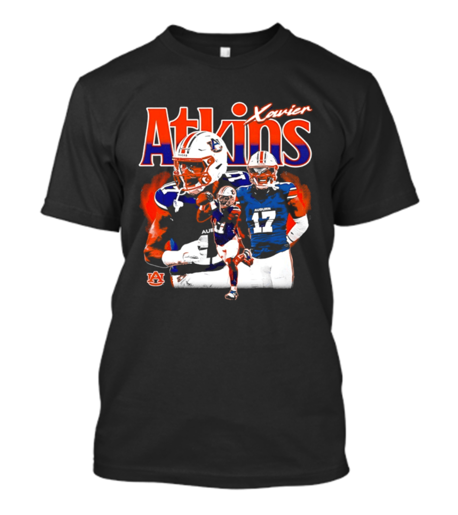 Xavier Atkins Auburn Tigers Football Player Number 17 Collage T-Shirt