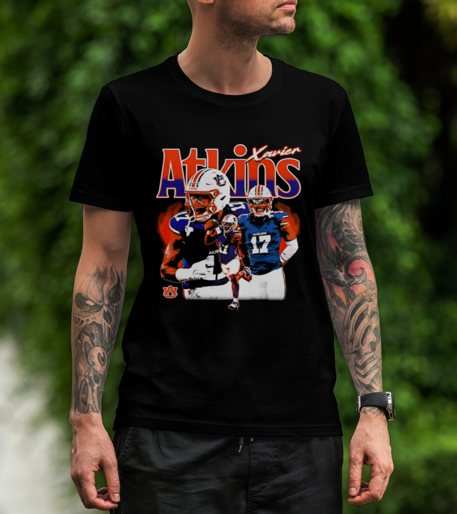Xavier Atkins Auburn Tigers Football Player Number 17 Collage T-Shirt