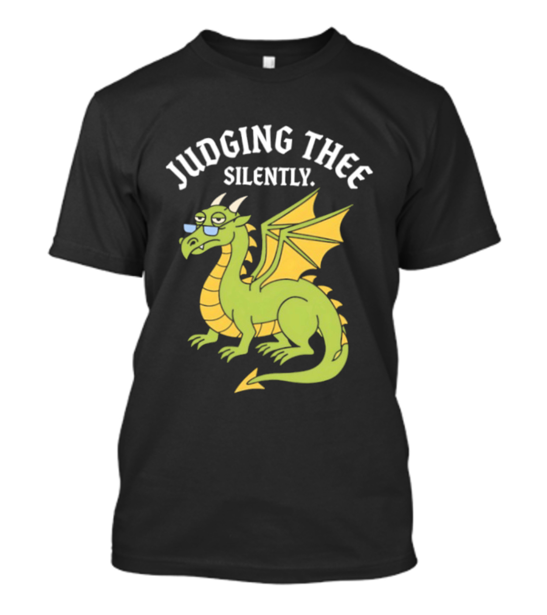 Judging Thee Silently Dragon With Sunglasses T-Shirt