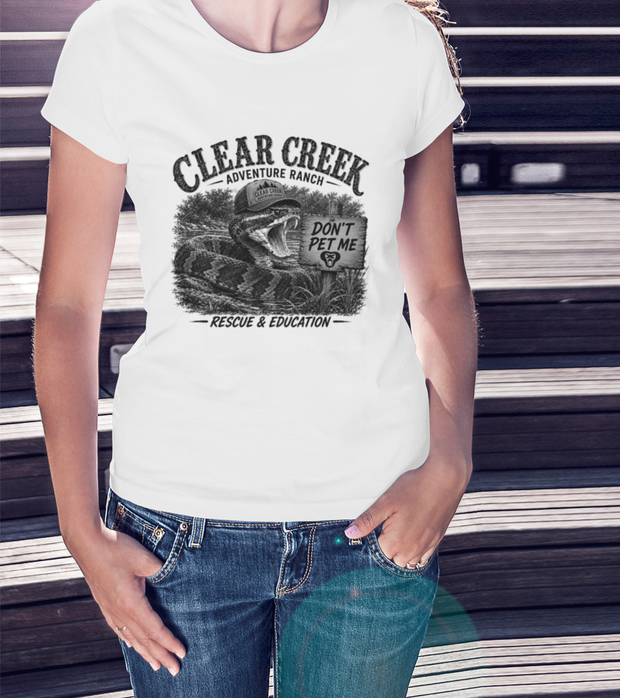 Clear Creek Adventure Ranch Don't Pet Me Rescue Education T-Shirt
