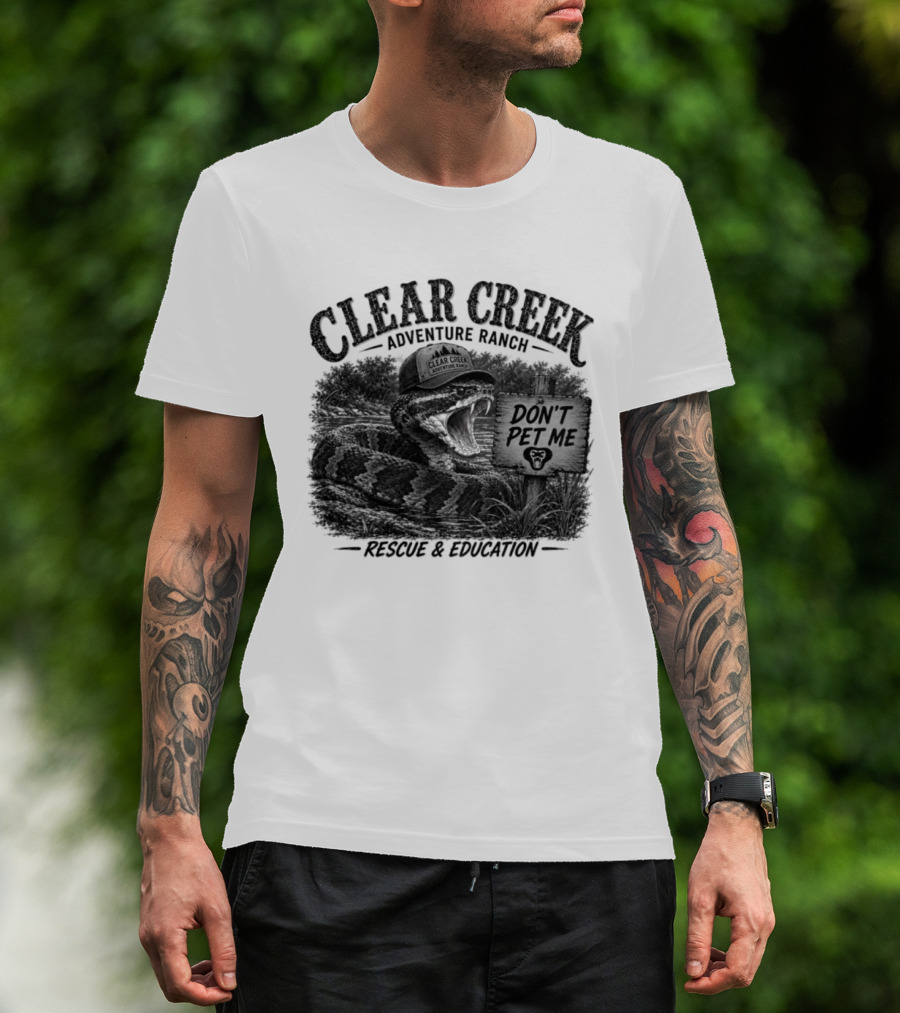 Clear Creek Adventure Ranch Don't Pet Me Rescue Education T-Shirt