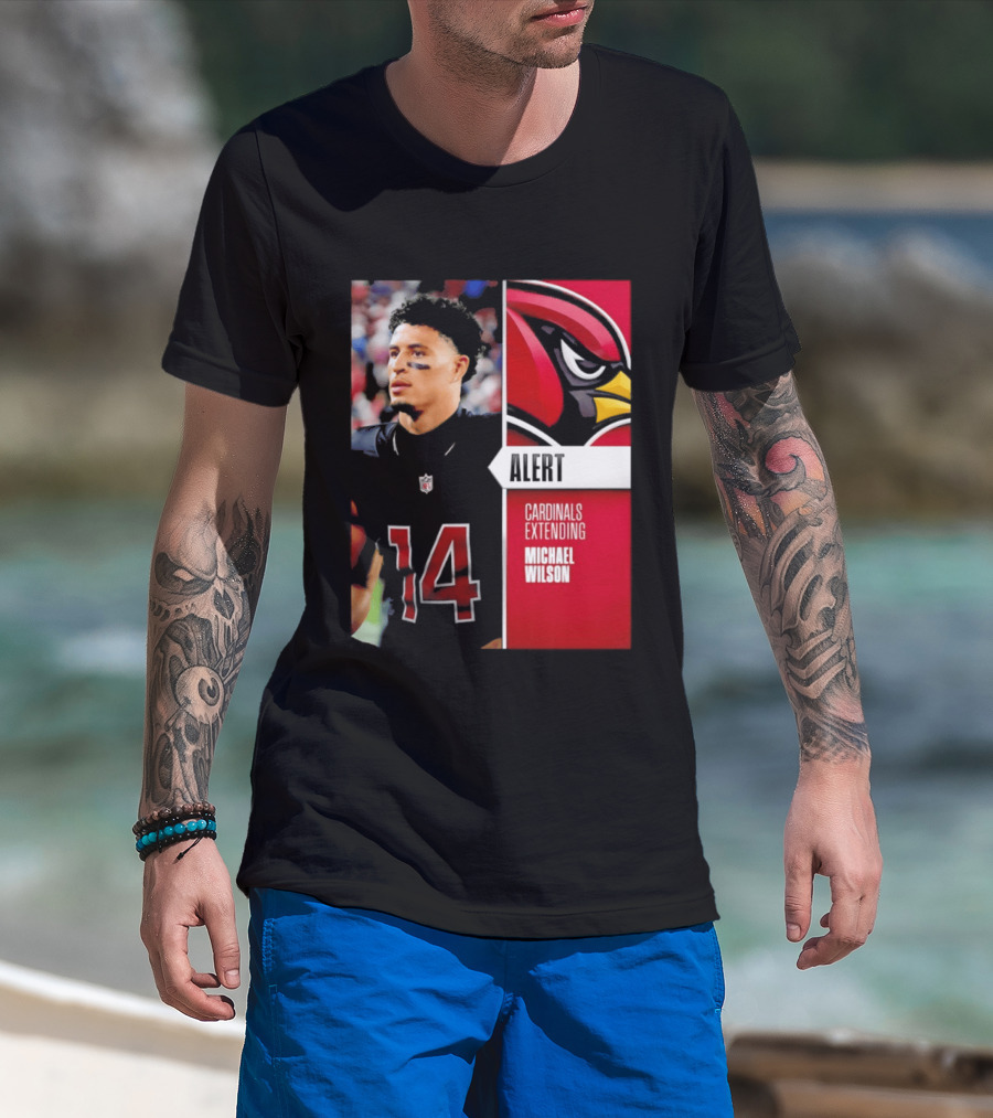 Alert Cardinals Extending Michael Wilson Arizona 14 T-Shirt