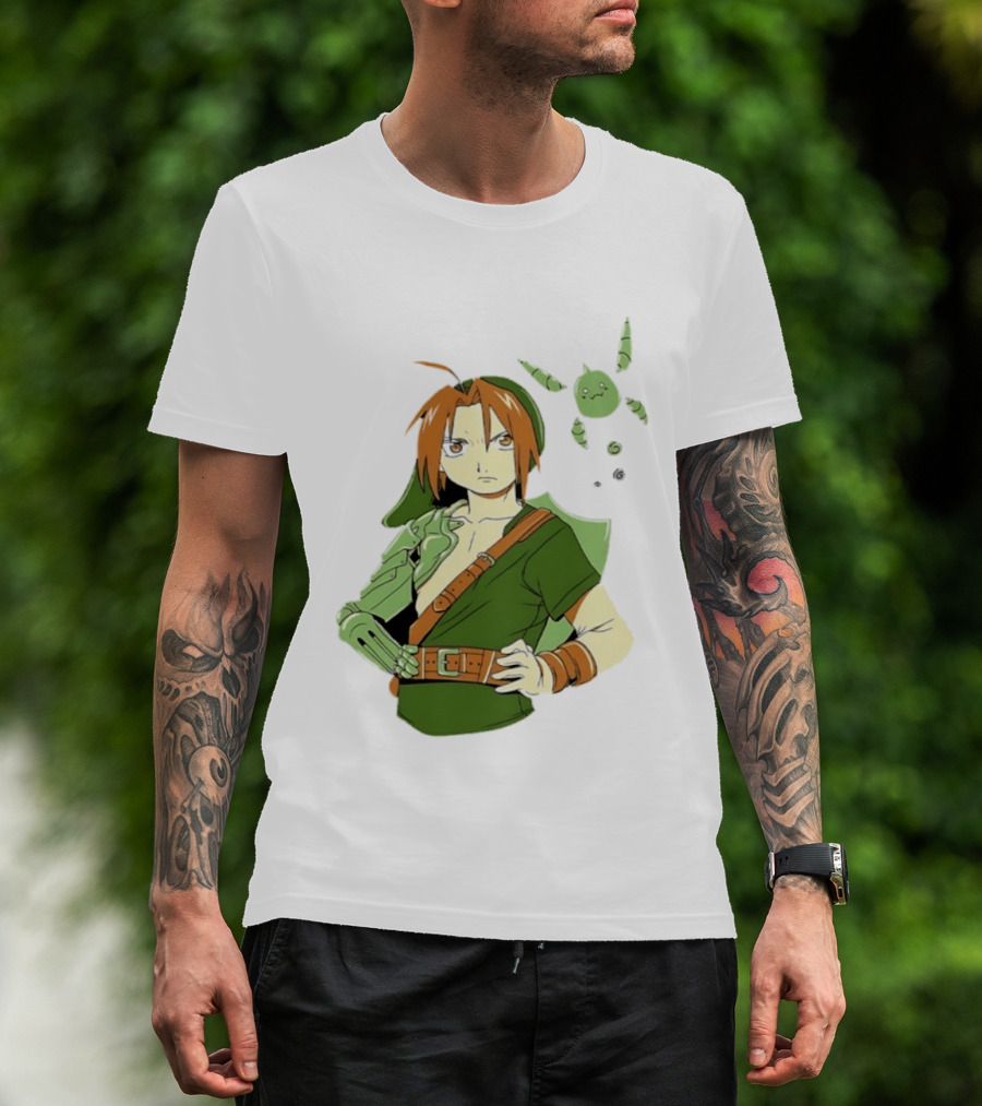 Edward Elric Crossover With Link Costume From Fullmetal Alchemist T-Shirt