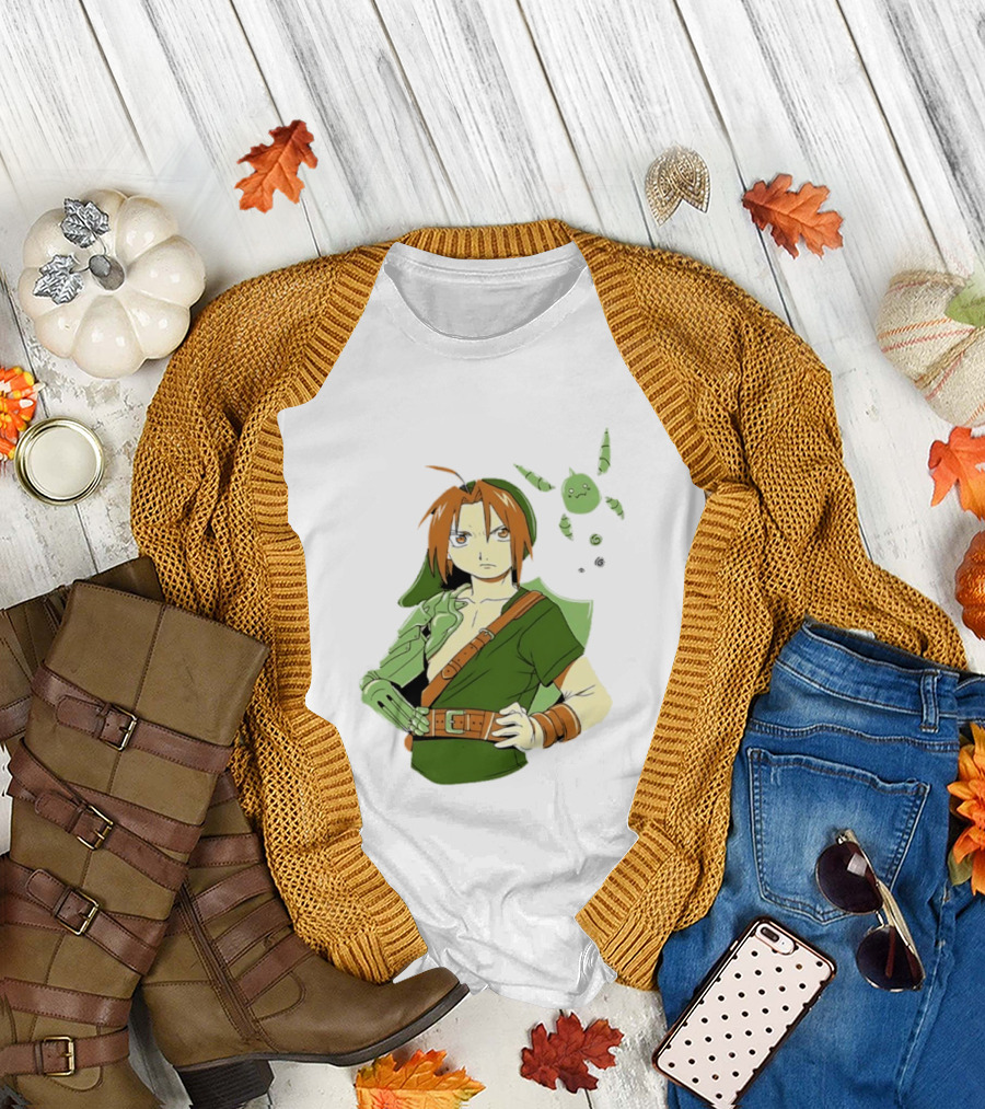 Edward Elric Crossover With Link Costume From Fullmetal Alchemist T-Shirt