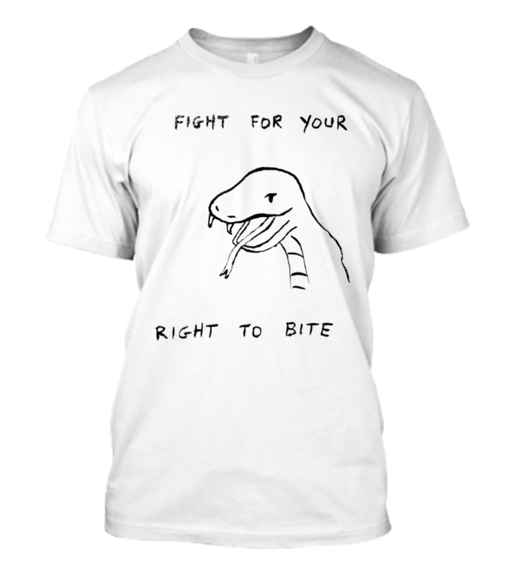 Fight For Your Right To Bite Snake Paint T-Shirt