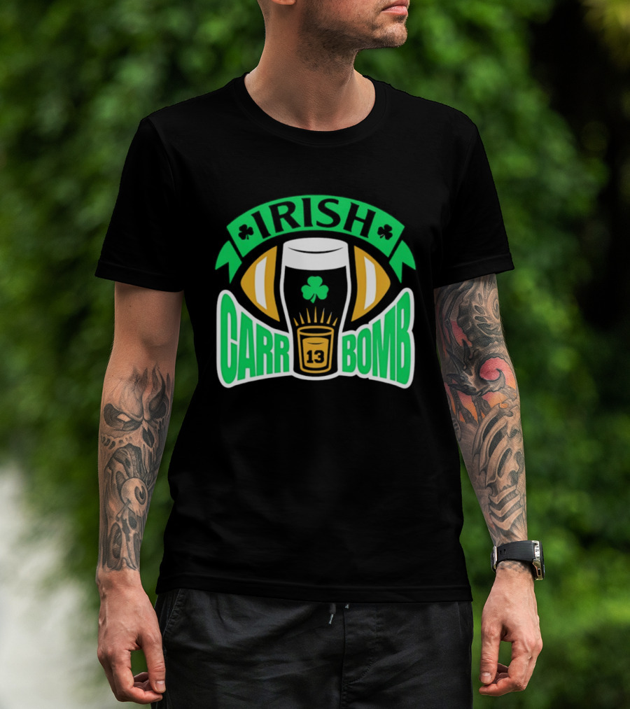 Notre Dame Fighting Irish Carr Bomb 13 Beer Pint T-Shirt