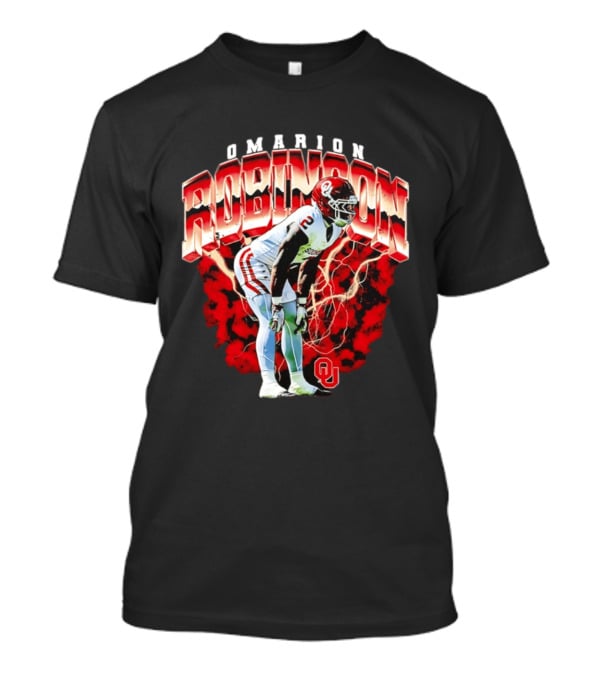 Omarion Robinson Oklahoma Sooners Football Lightning OU T-Shirt