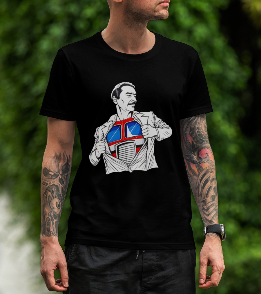 Peter Cullen Optimus Prime Clark Kent Superhero Transformation T-Shirt