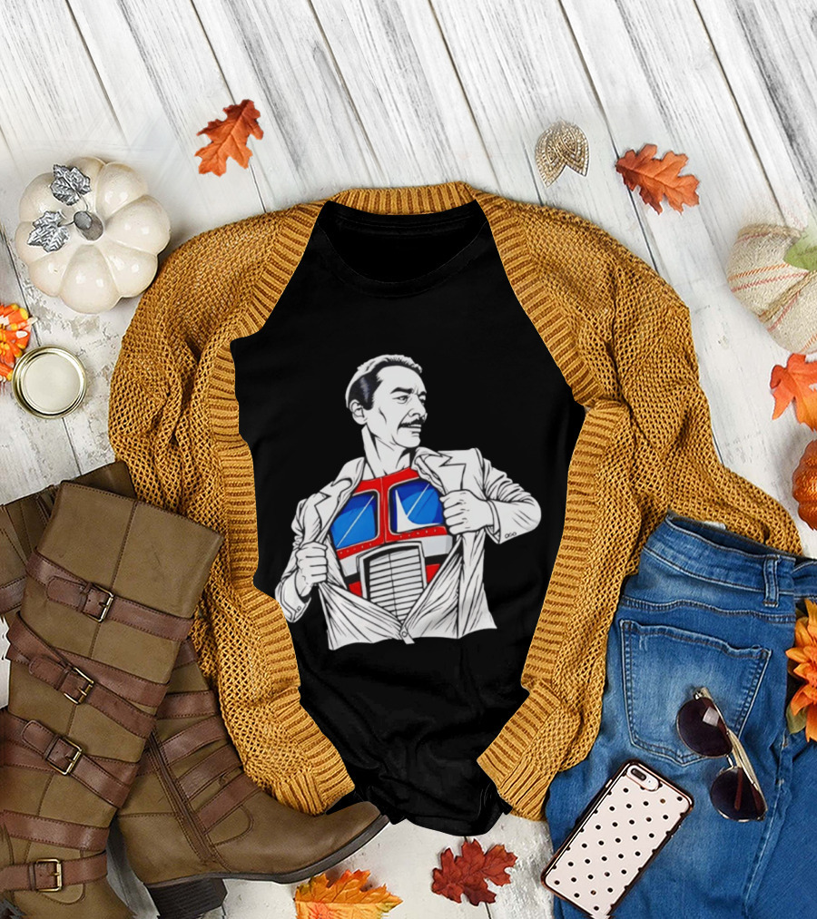 Peter Cullen Optimus Prime Clark Kent Superhero Transformation T-Shirt