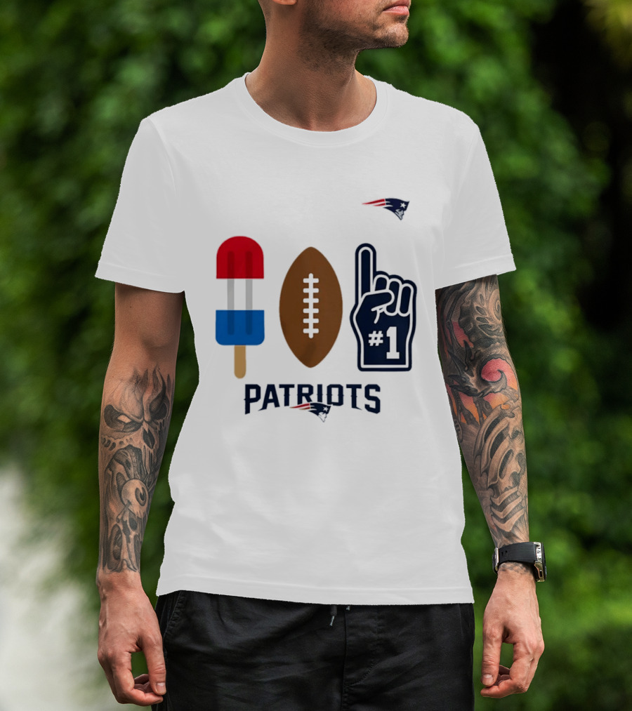 Patriots Americana Popsicle Football Number One Fan T-Shirt