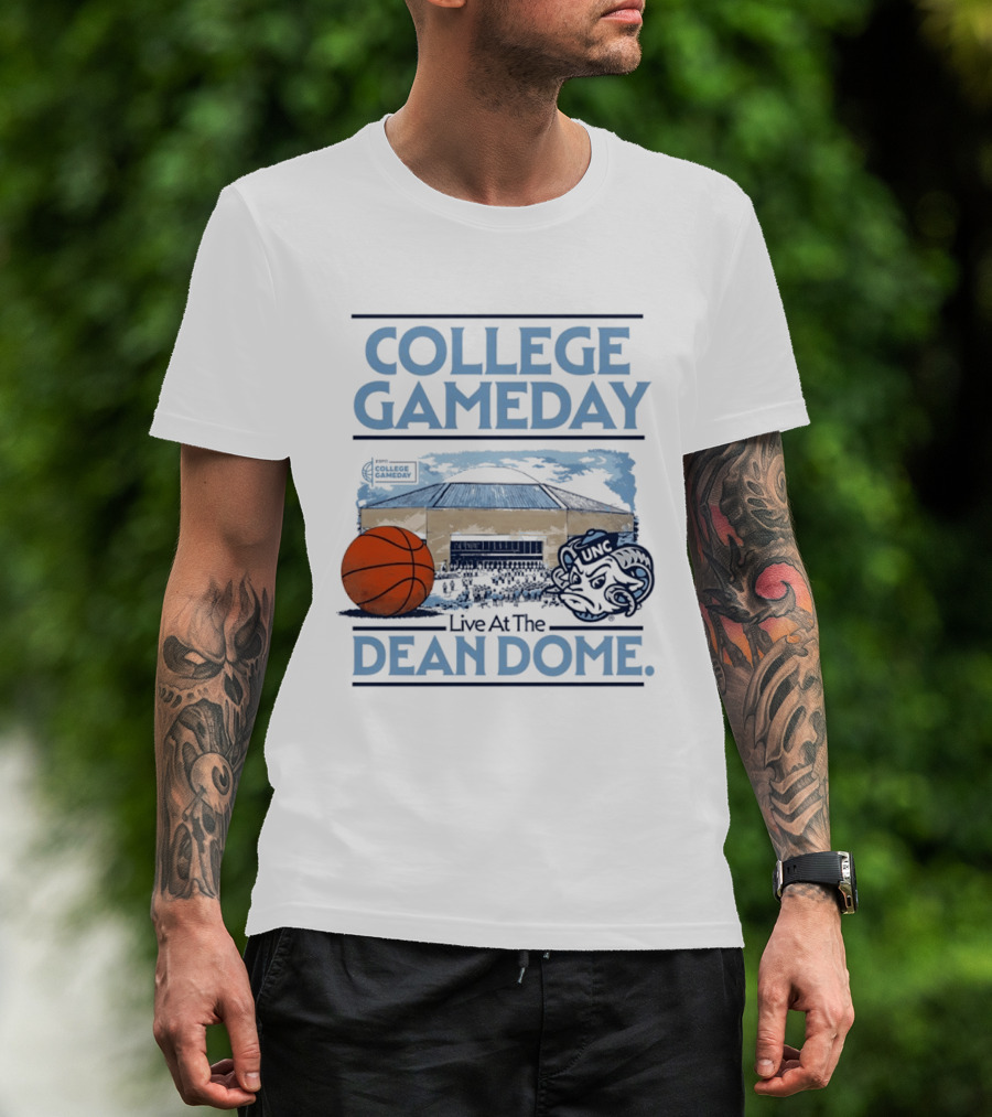 College GameDay North Carolina Tar Heels Basketball Live At The UNC Dean Dome T-Shirt