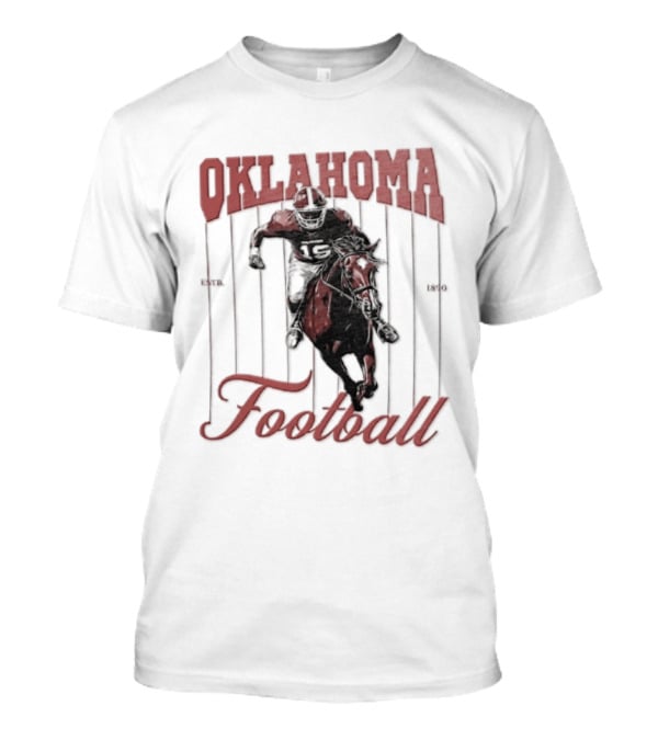 Oklahoma Sooners Football Player On Horse Estb 1890 T-Shirt