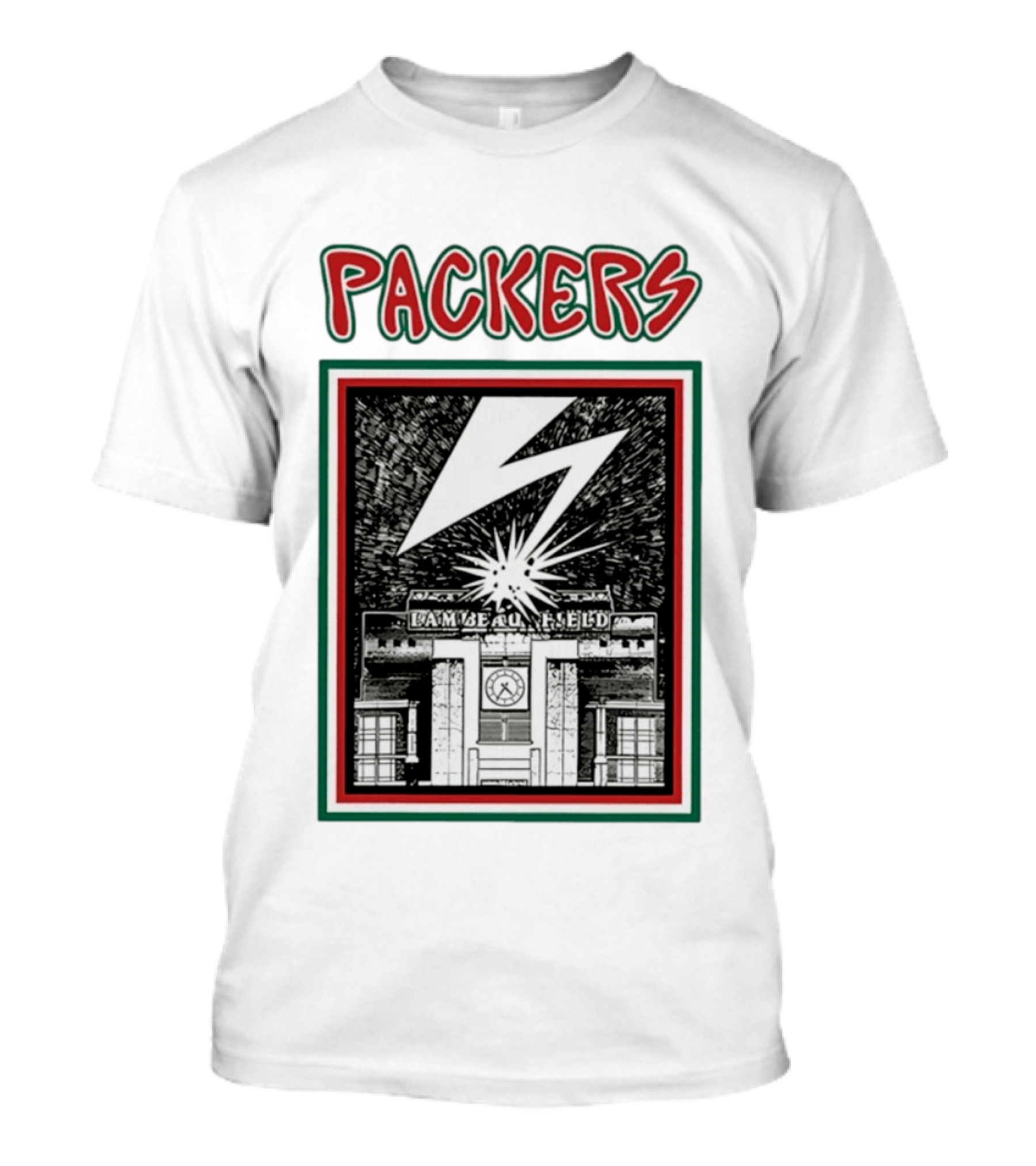 Packers Lambeau Field Green Bay Bad Brains Lightning Burst T-Shirt