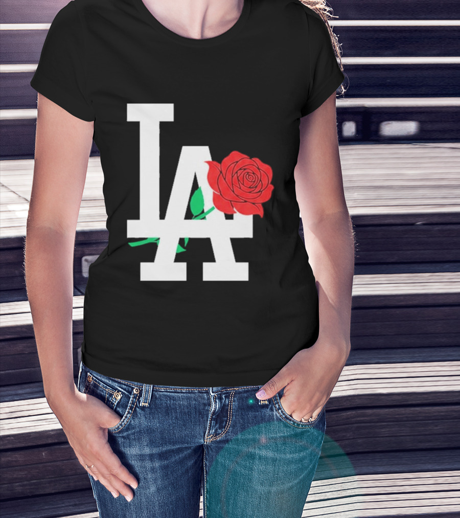 2026 Dodgers Date Night LA Rose T-Shirt