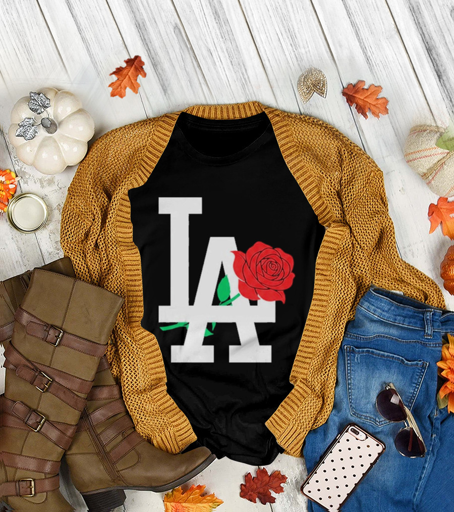 2026 Dodgers Date Night LA Rose T-Shirt