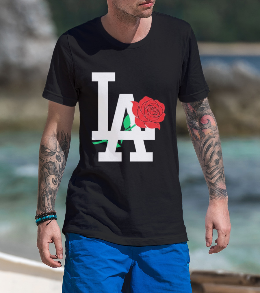 2026 Dodgers Date Night LA Rose T-Shirt