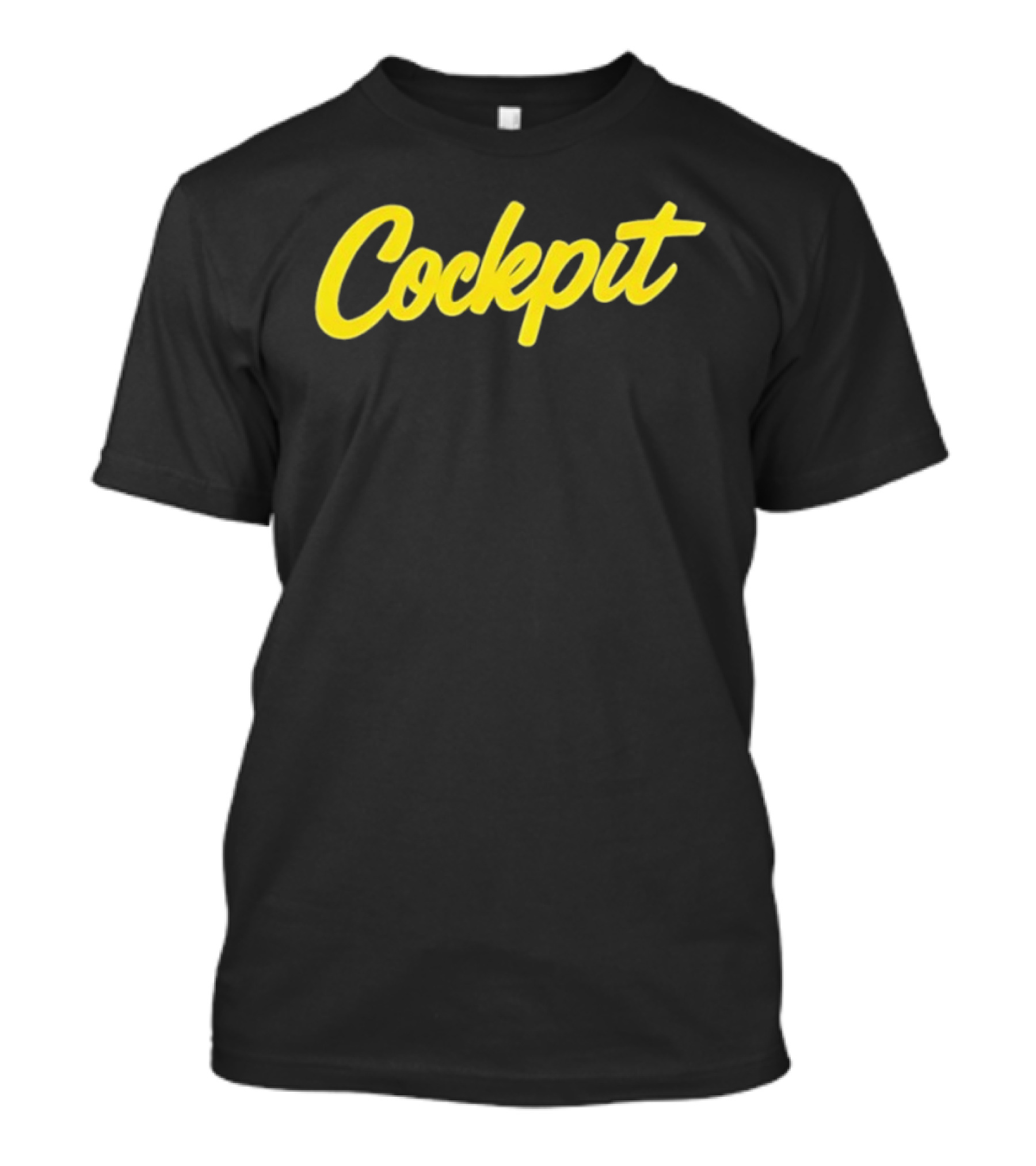 Cockpit Yellow Script T-Shirt