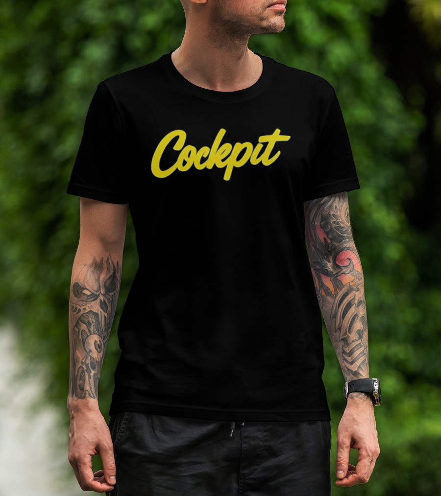 Cockpit Yellow Script T-Shirt