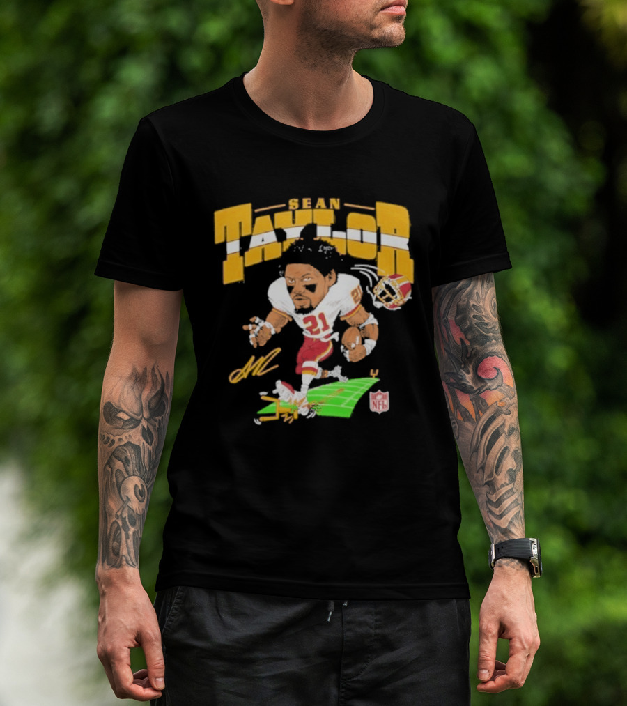 Sean Taylor NFL Football Caricature Washington Commanders 21 T-Shirt