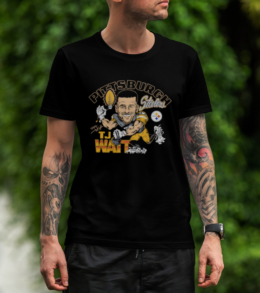 Pittsburgh Steelers T.J. Watt Caricature Player T-Shirt