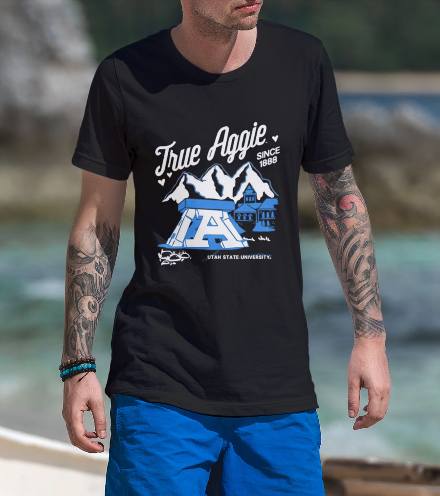 True Aggie 1888 Utah State University Heritage Iconography T-Shirt