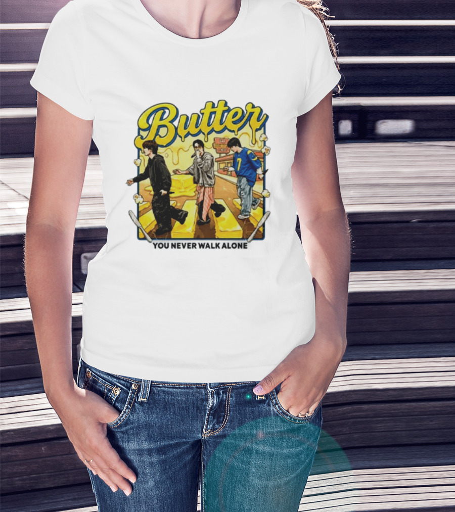 Butter BTS You Never Walk Alone Yellow Aesthetic Pop T-Shirt