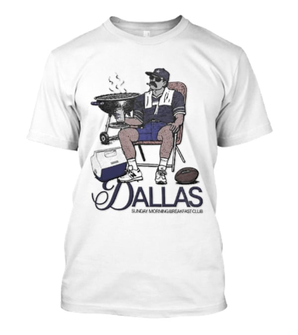 Dallas Sunday Morning Breakfast Club Tailgate Chair Grilling Football T-Shirt