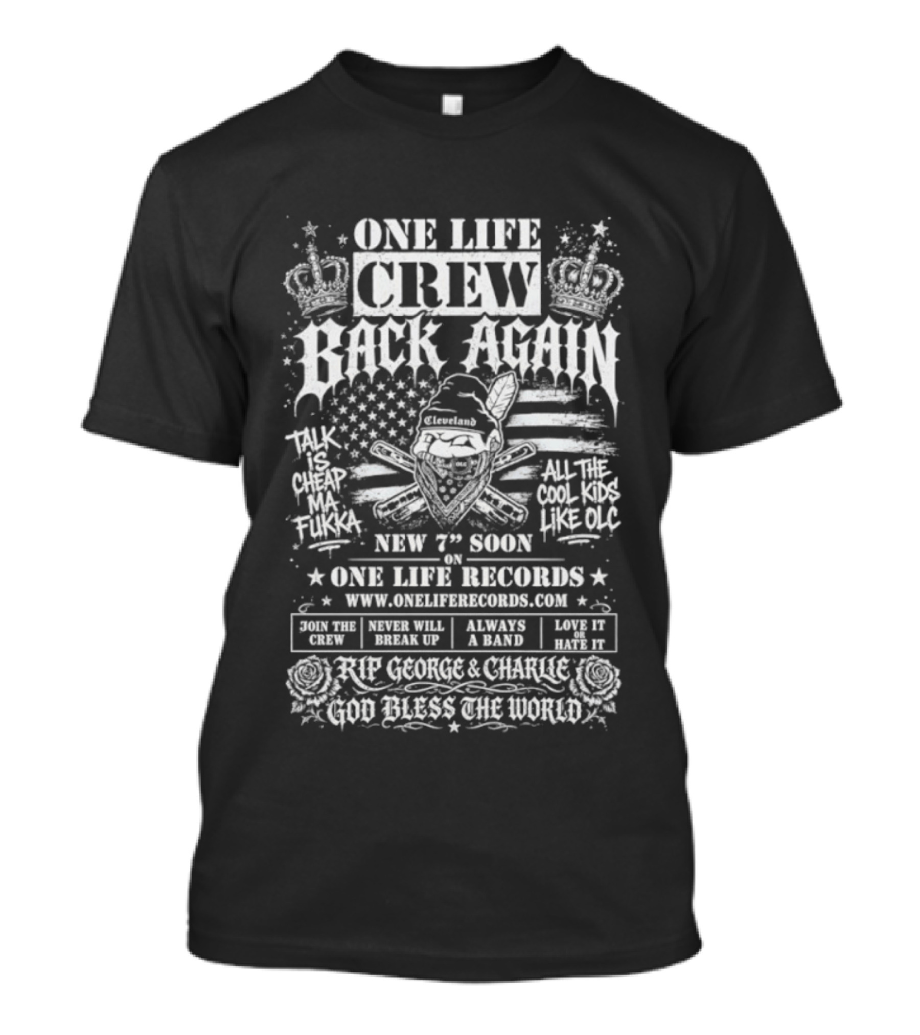 One Life Crew Back Again New 7 Inch 2009 One Life Records Hardcore Punk T-Shirt