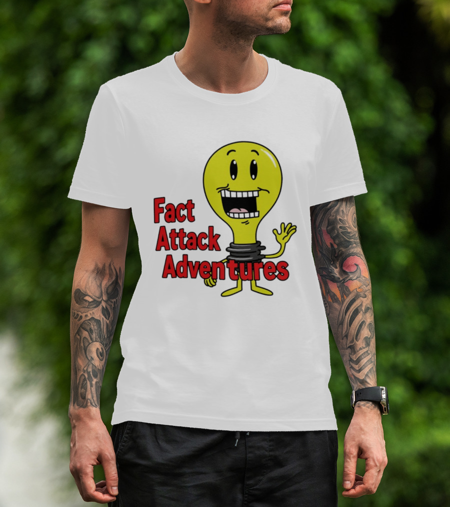 Fact Attack Adventures Smiling Light Bulb T-Shirt