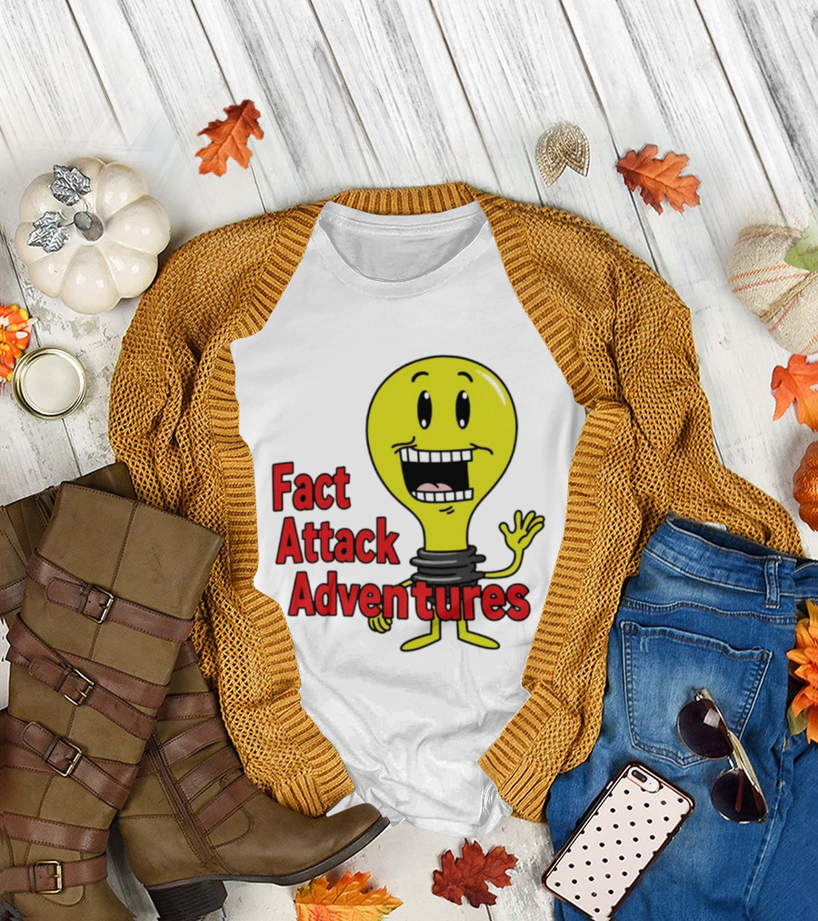 Fact Attack Adventures Smiling Light Bulb T-Shirt