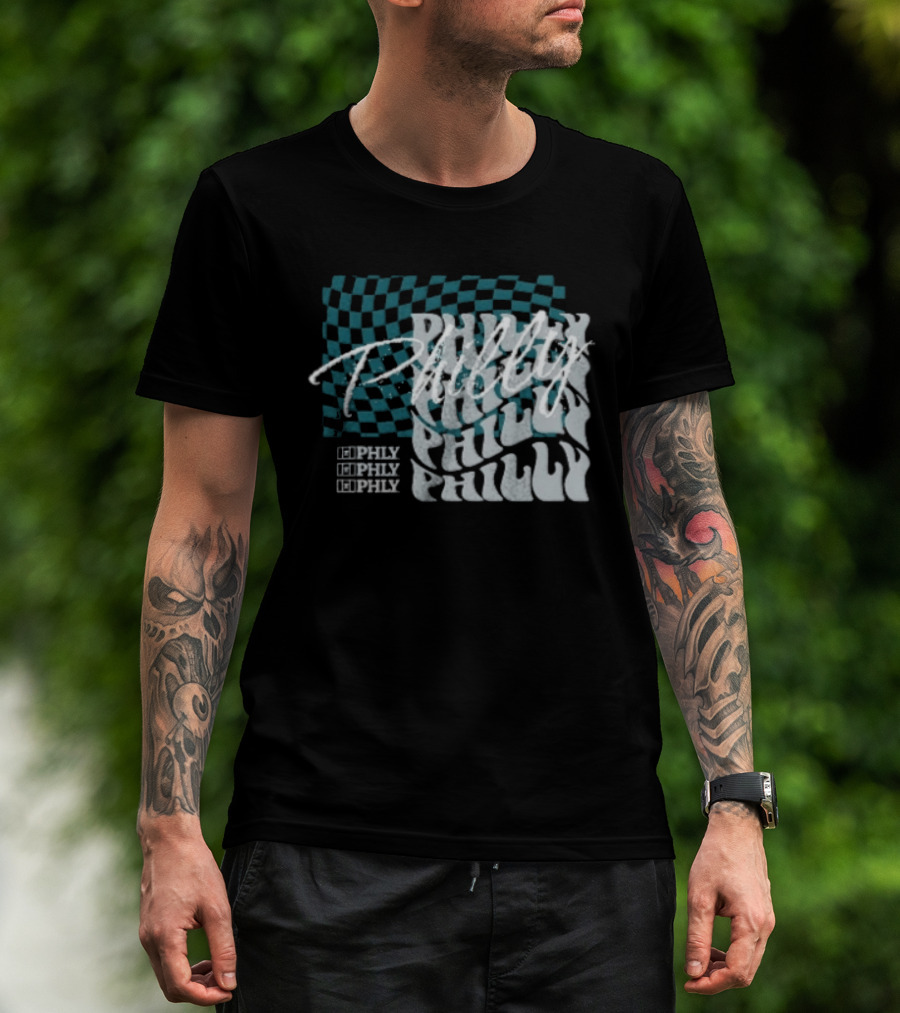 Philly Checkered Repeat Philadelphia Eagles Philly Philly T-Shirt