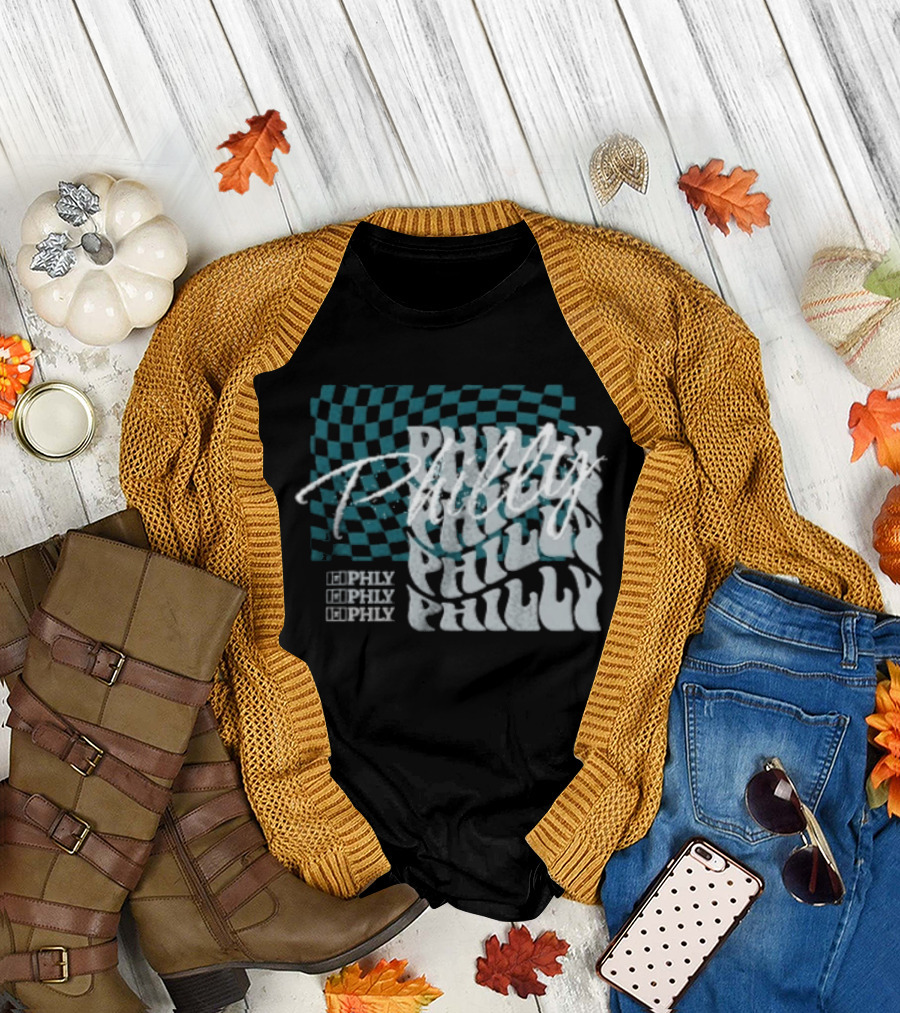 Philly Checkered Repeat Philadelphia Eagles Philly Philly T-Shirt