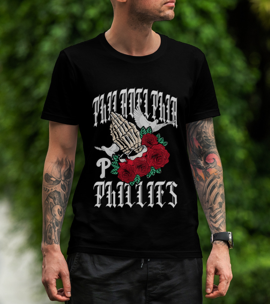 Philadelphia Phillies Gothic Bloom Halloween 2026 T-Shirt