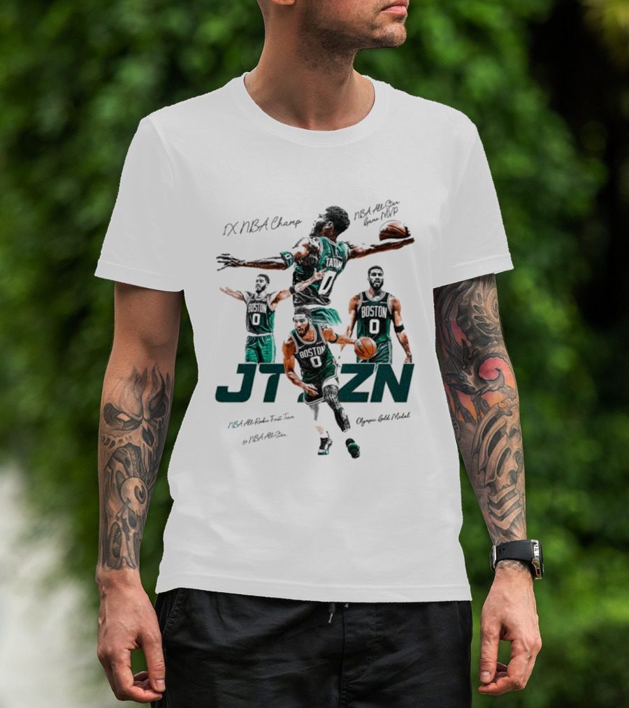 Jayson Tatum Boston Celtics JT SZN NBA Champ All Star Game MVP NBA First Team Oregon Gold Medal T-Shirt