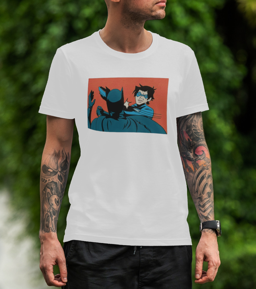 Nightwing Slaps Batman Dick Grayson Meme Comic Panel T-Shirt