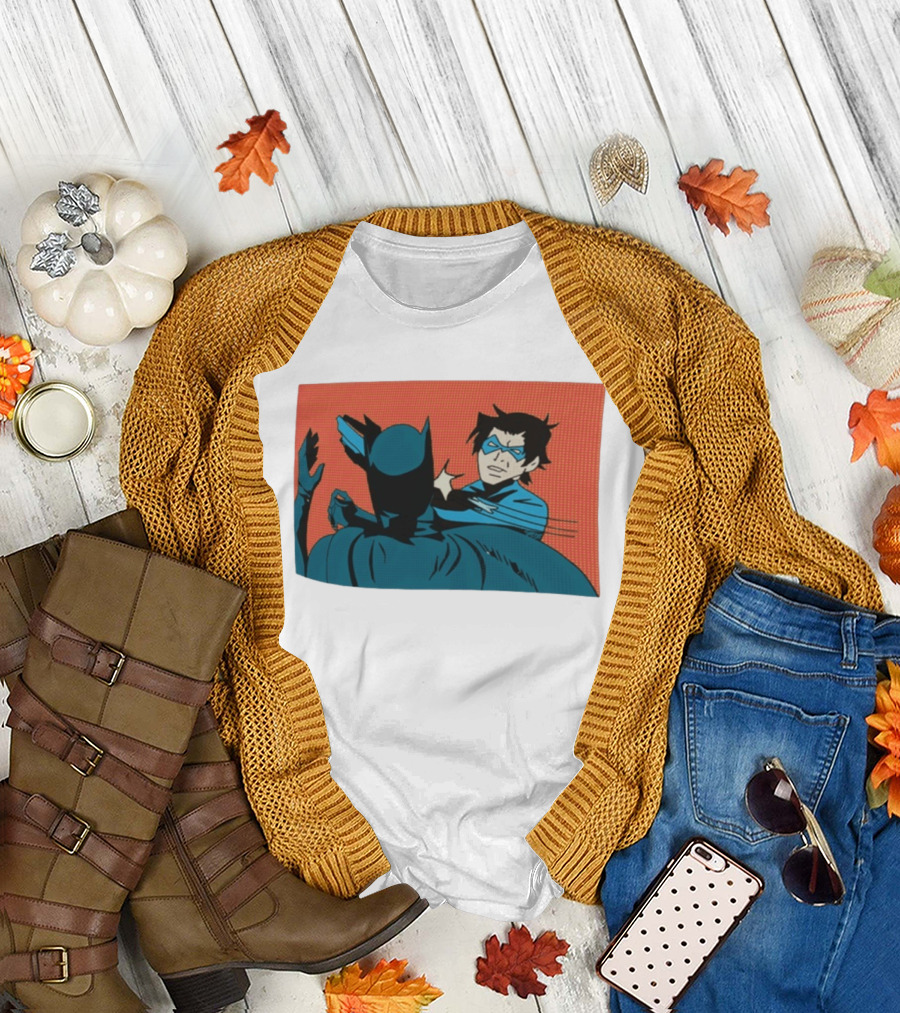 Nightwing Slaps Batman Dick Grayson Meme Comic Panel T-Shirt