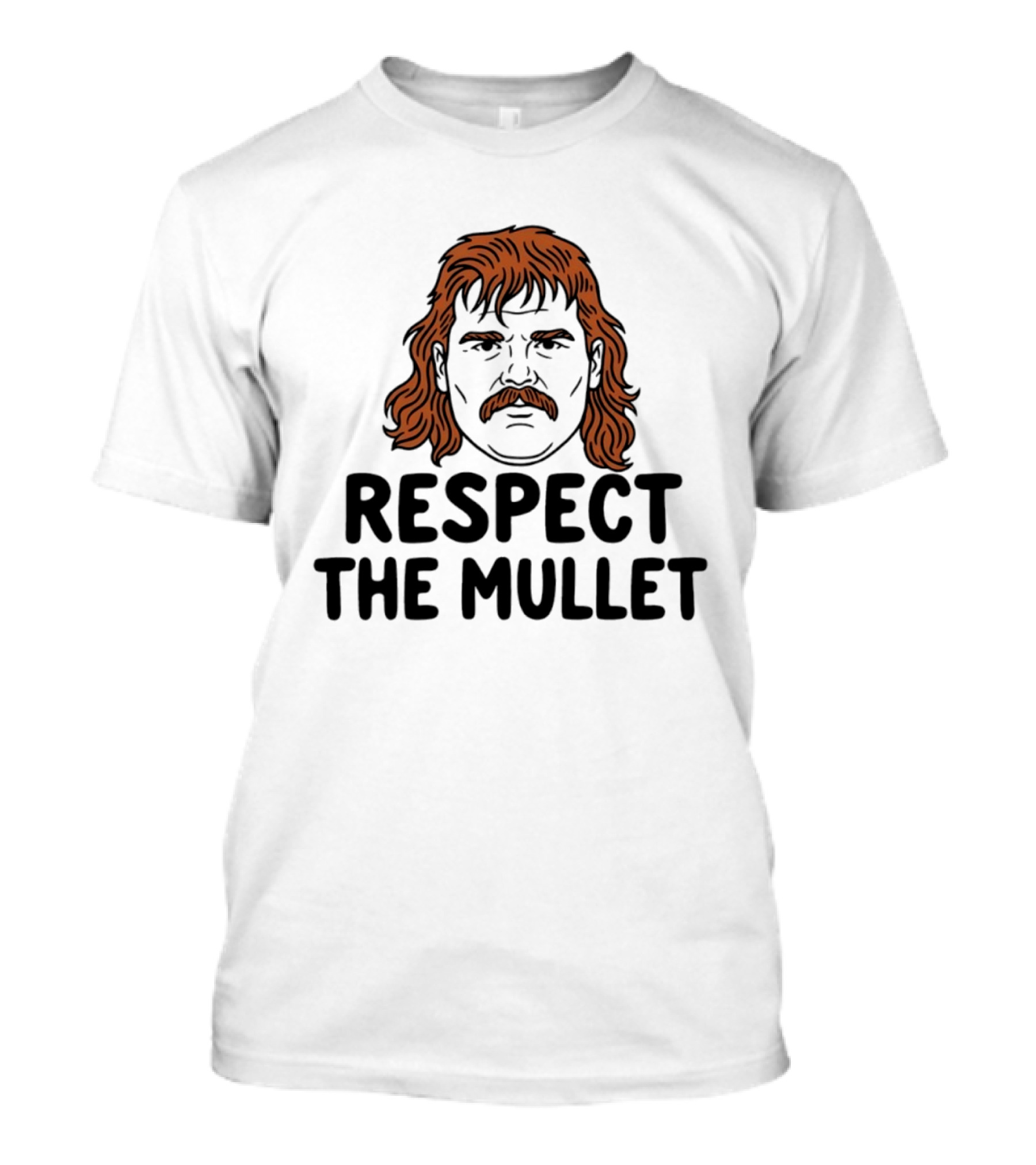 Respect The Mullet Retro Iconic Hairstyle T-Shirt