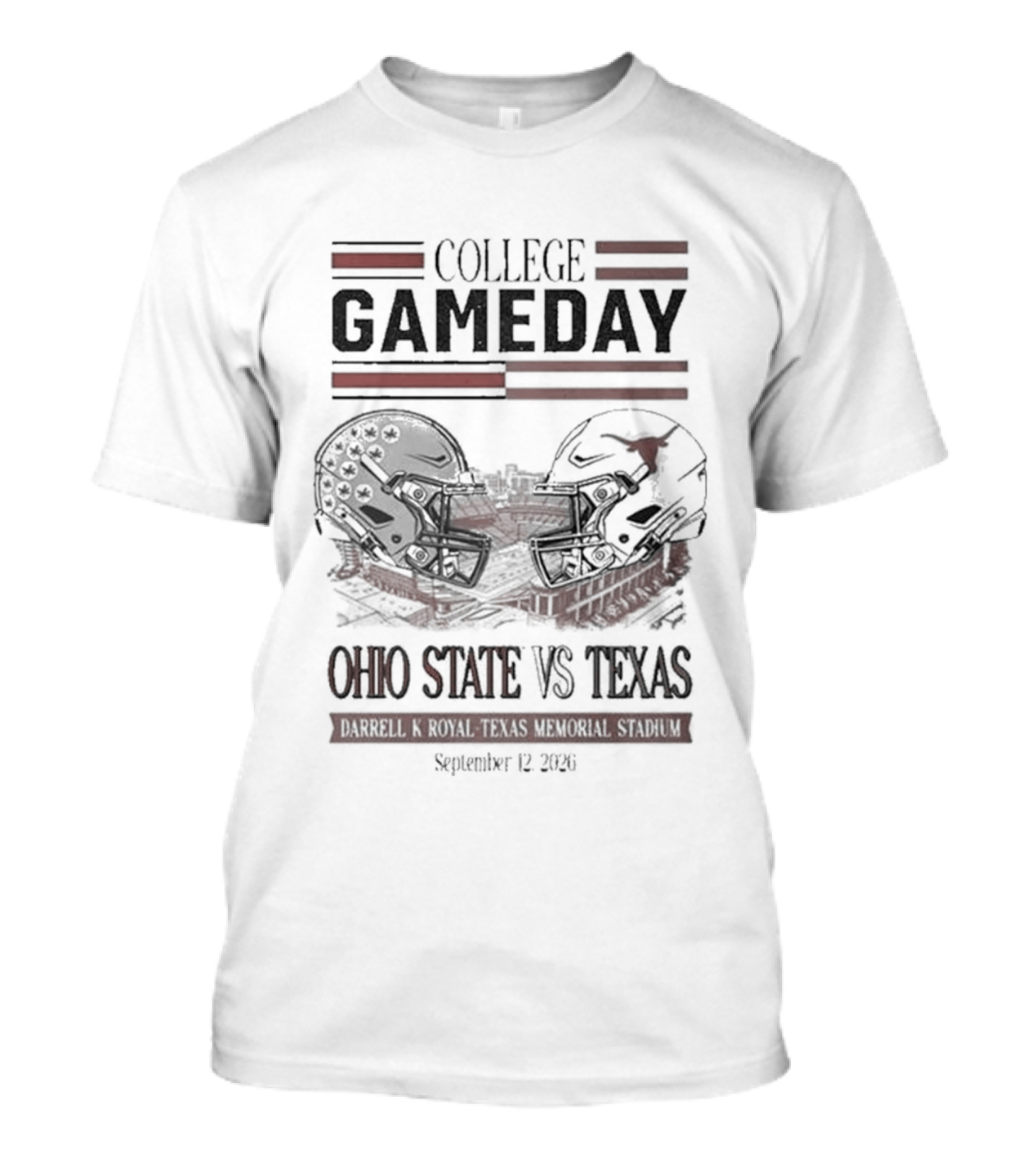 College Gameday Ohio State Vs Texas September 12 2026 Stadium Clash T-Shirt
