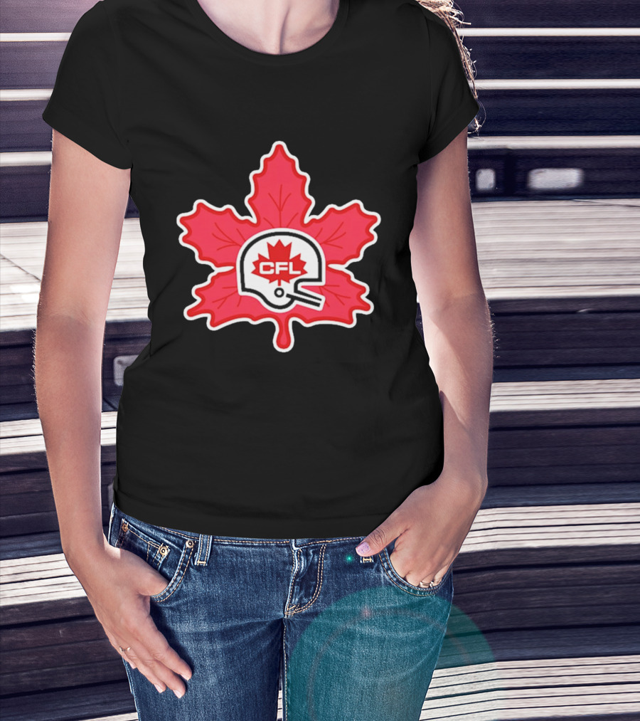 CFL Canadian Football Leaf Helmet T-Shirt