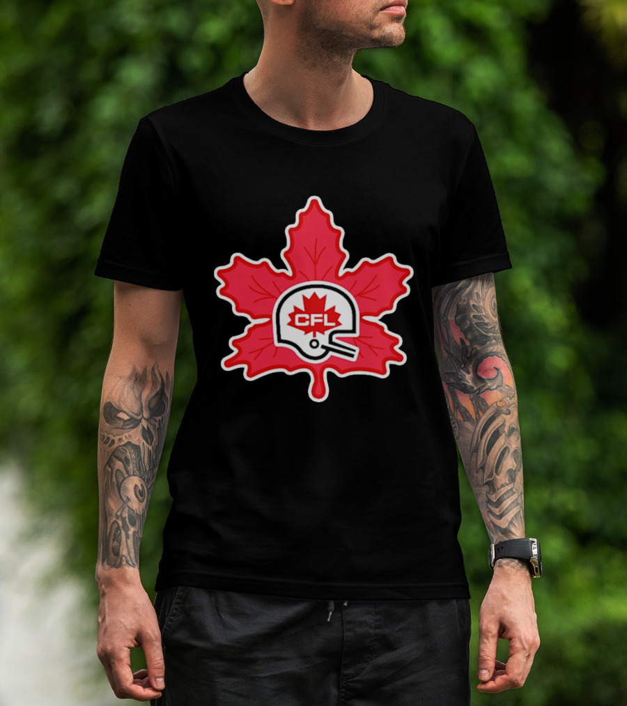 CFL Canadian Football Leaf Helmet T-Shirt