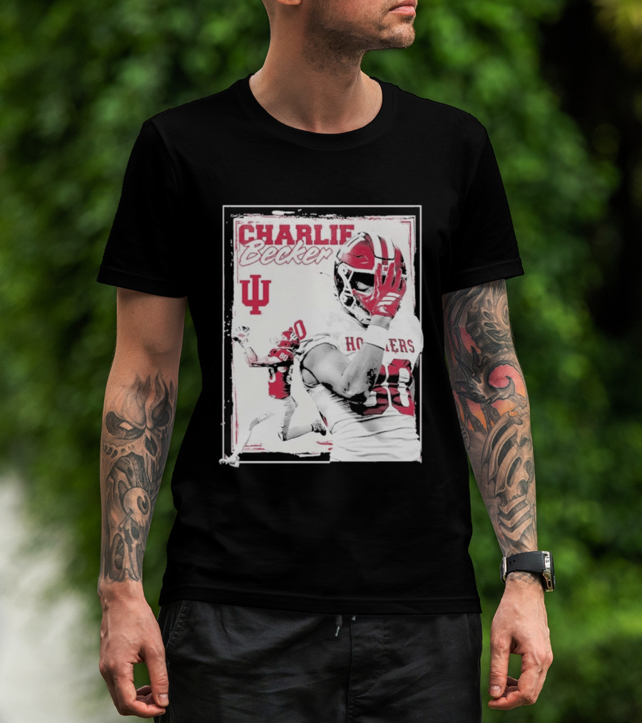 Charlie Becker Indiana Hoosiers Football Student Athlete #80 T-Shirt