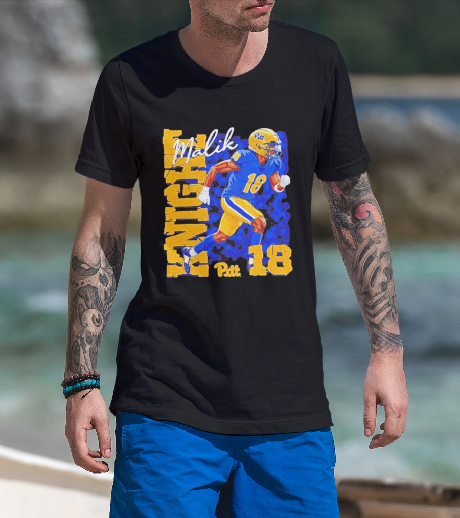 Malik Knight 18 Pitt Panthers Football Player T-Shirt