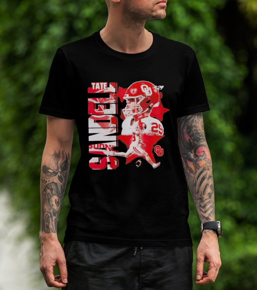 Tate Sandell 29 Oklahoma Sooners Football OU T-Shirt