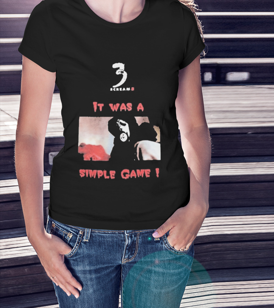 2026 Scream 3 It Was A Simple Game Retro Horror Movie Scene T-Shirt