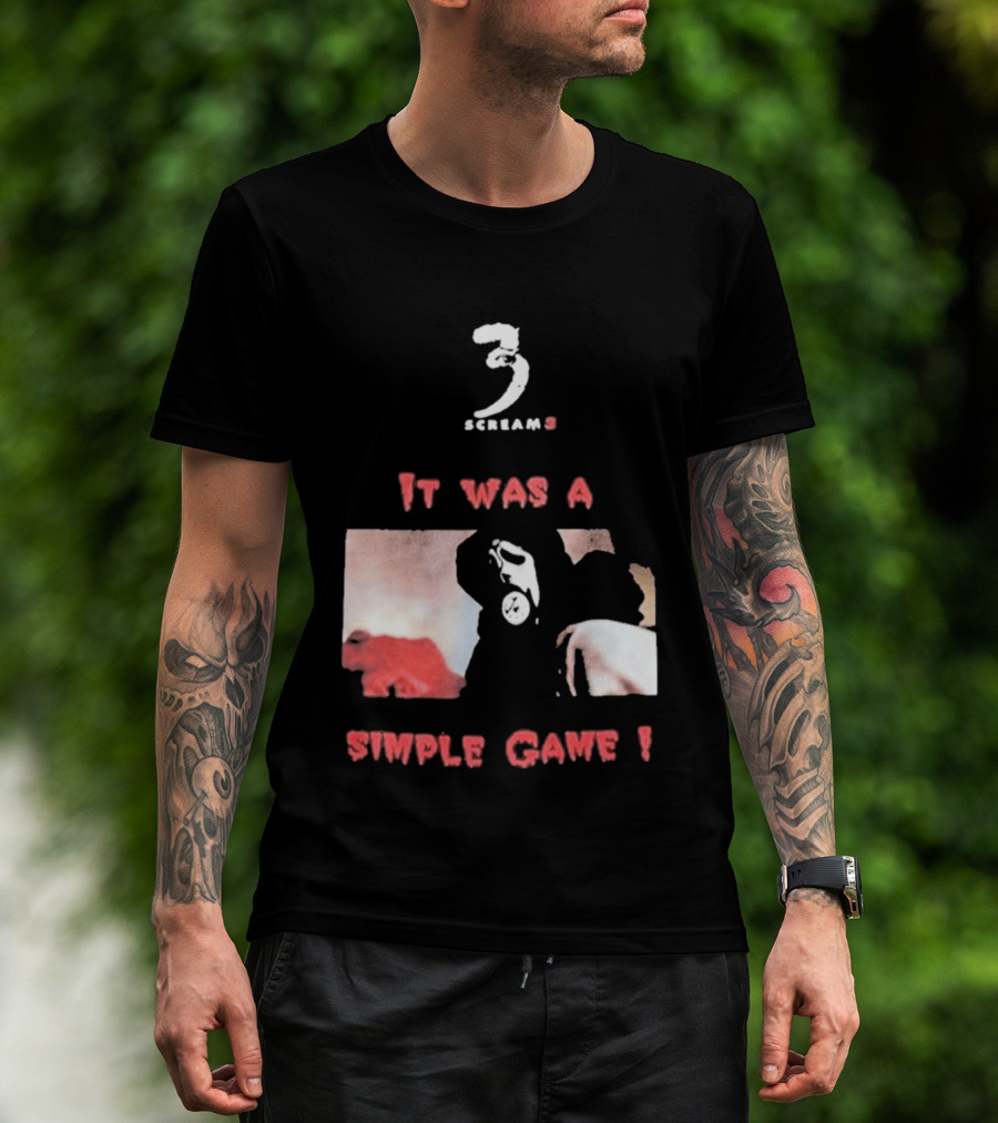 2026 Scream 3 It Was A Simple Game Retro Horror Movie Scene T-Shirt