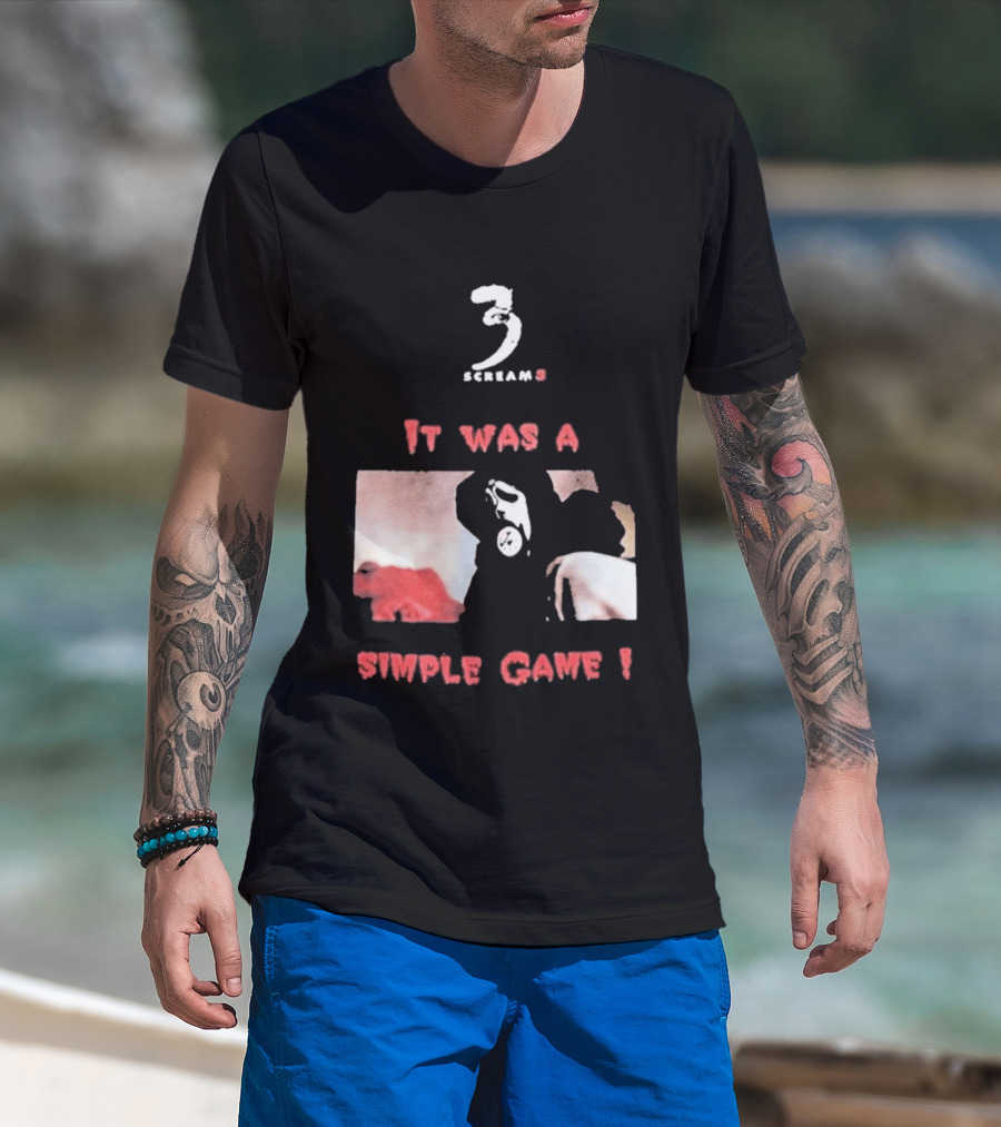 2026 Scream 3 It Was A Simple Game Retro Horror Movie Scene T-Shirt